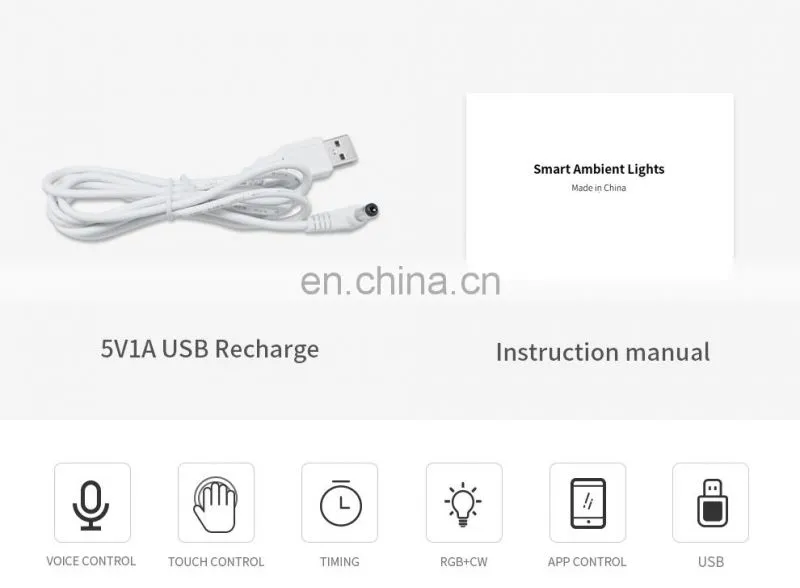 Wholesale smart lamp charge led wifi alexa voice control decoration night lamp lights for home