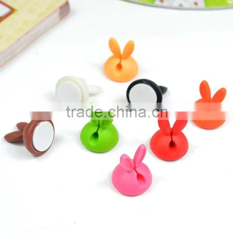 Hottest Design Cable Winder Rabbit Shape Silicone Solid Wire Clips