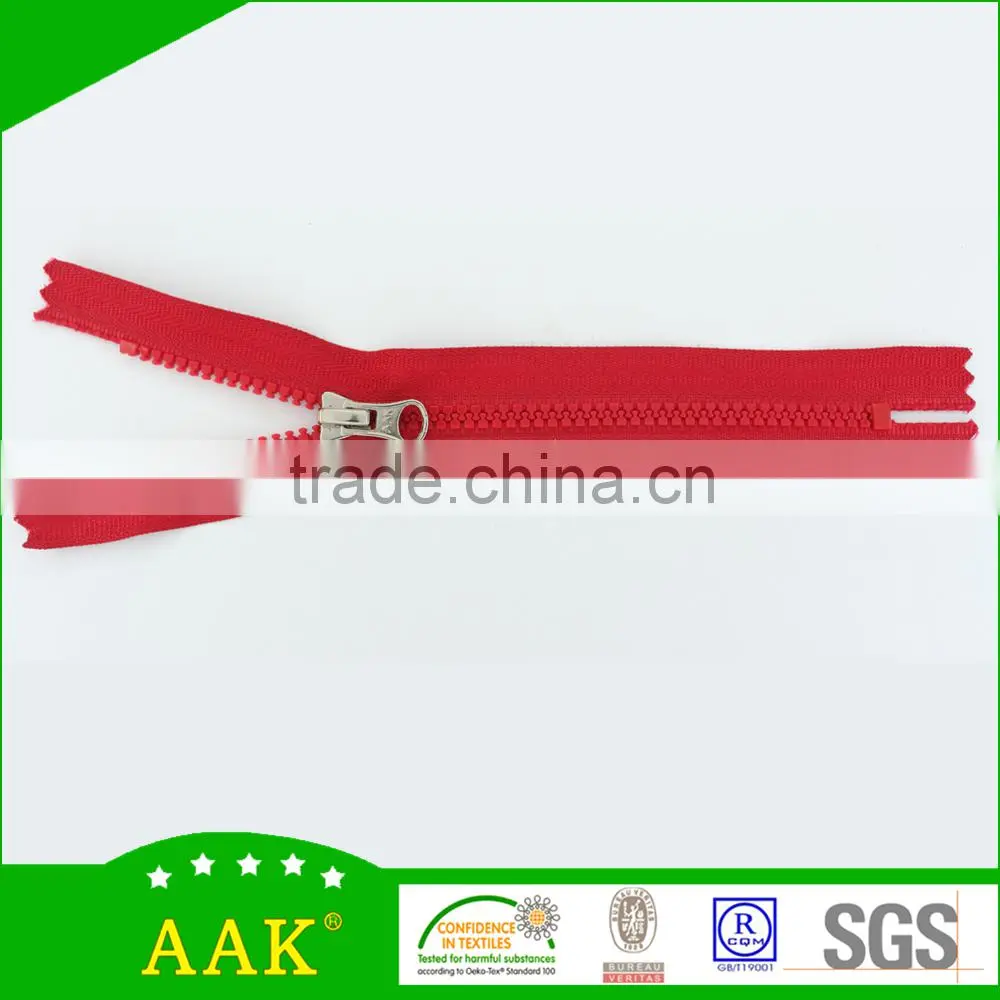 Plastic shopping bag & t shirt usage 3# delrin closed end zippers