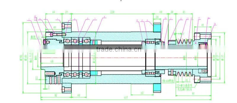 Mechanical Spindle for Turning and cnc lathe machine TCK 4530D -1 /CK 140A2-4/
