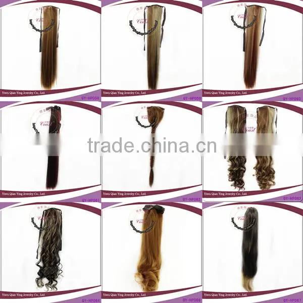 cheap wholesale synthetic clip in ombre hair extension