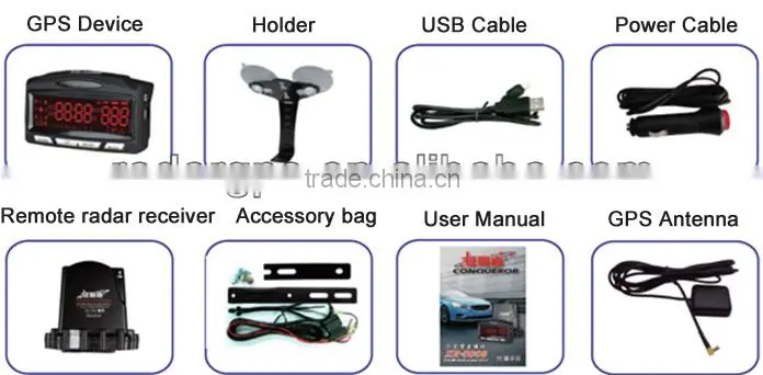 2015 new Remote Radar Detector GPS Speedometer XR-5008