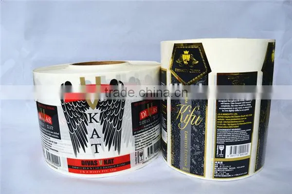 Custom hot foil stamping plastic stickers printing