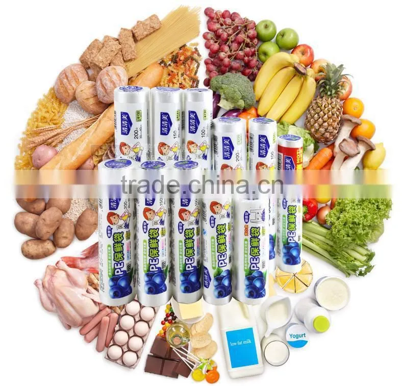 Plastic vegetable wrap food fresh wrap plastic cling film
