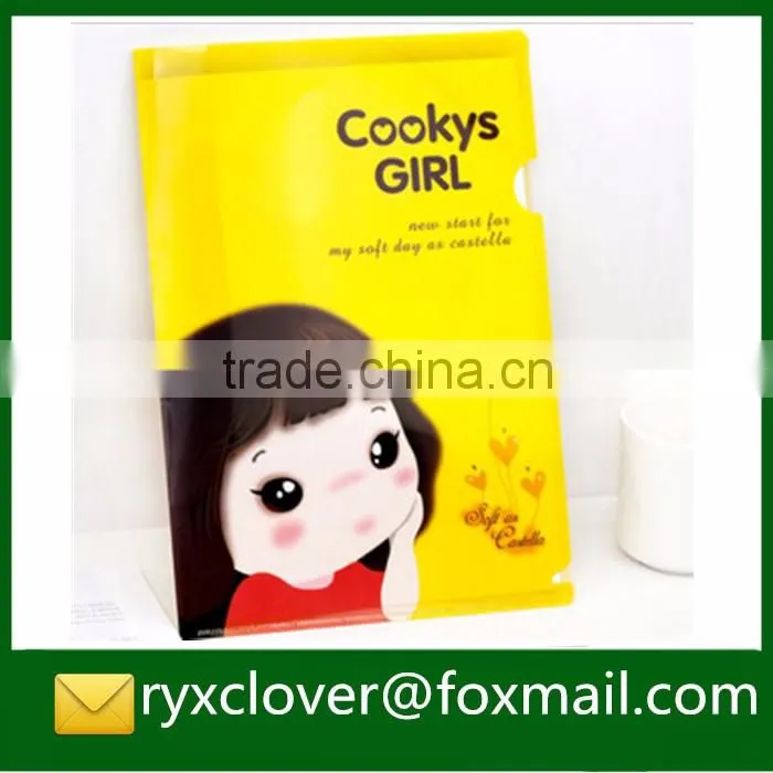 Factory derictly wholesale L shape a4 size file folder pp stationery
