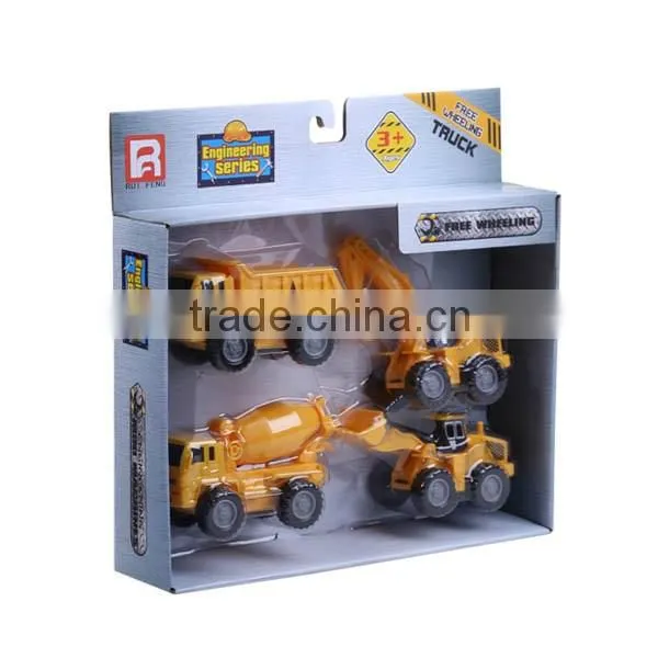 Ruifeng 4 In 1 Construction Trucks Playset