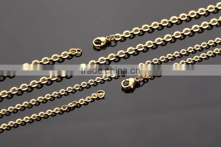 100% 316L Stainless steel chain necklace silver gold plated snake chain for pendants