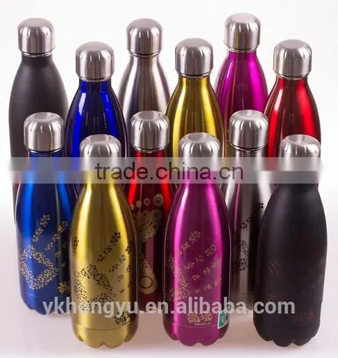 0.35L/0.5L/0.75L/1L BSCI approval vacuum double stainless steel hot sale water bottle