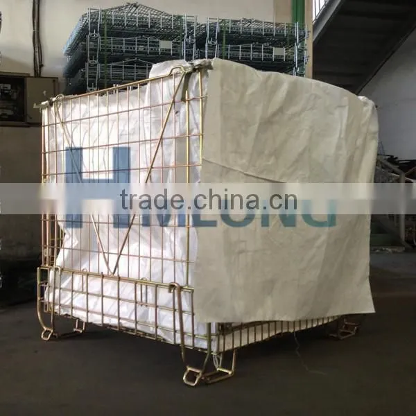 Customized mesh storage warehouse steel cage with bag