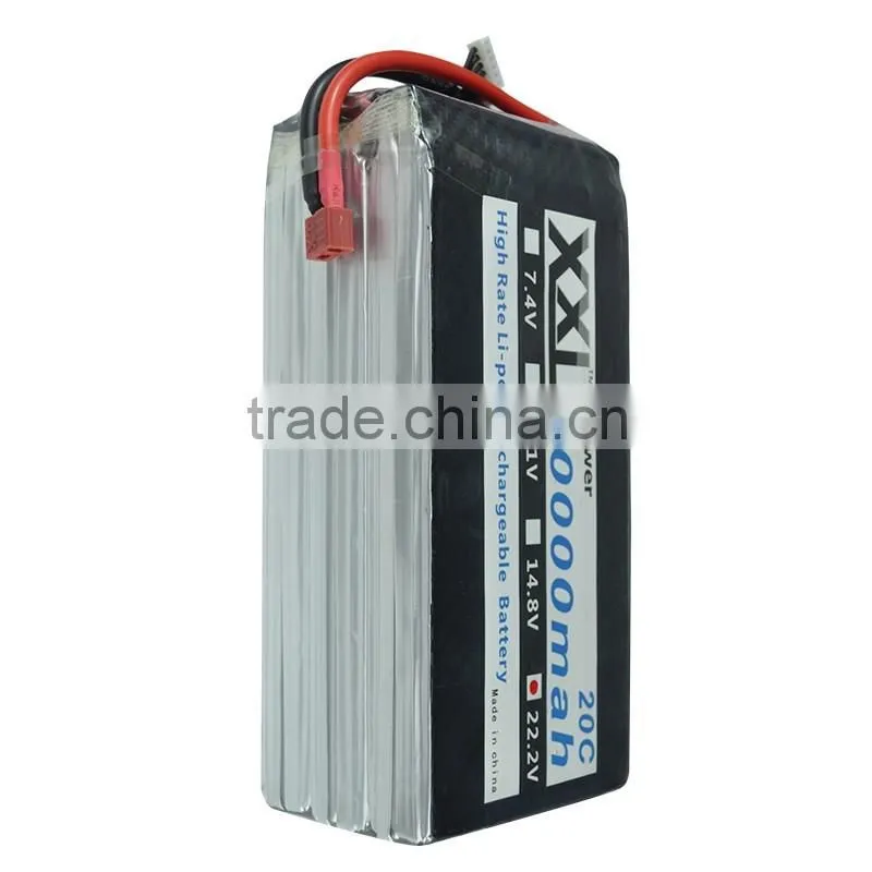 Universal rechargeable lipo battery 20000mah 22.2v 6s 20c lipo battery