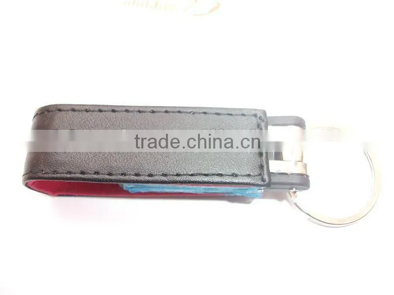 Fashional Leather USB flash drive with gift box for business gift