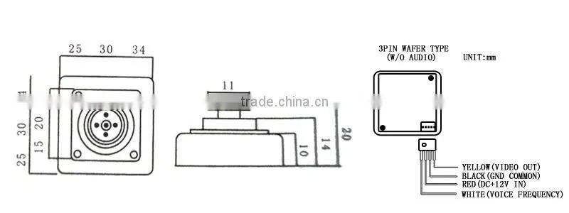 Waterproof Sony 420TVL CCD Analog camera doorbell camera