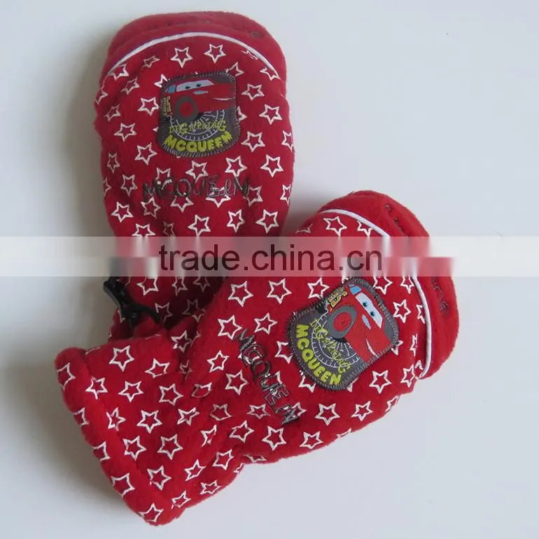 Winter Polarfleece Mitten Glove With Lining Made In China