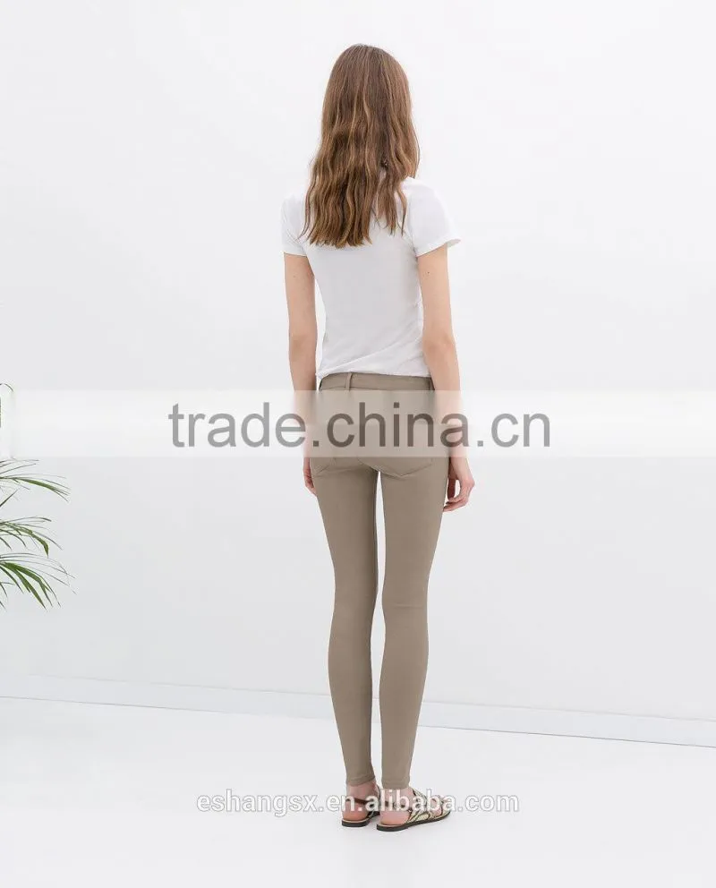 Ladies fashion long skinny pants