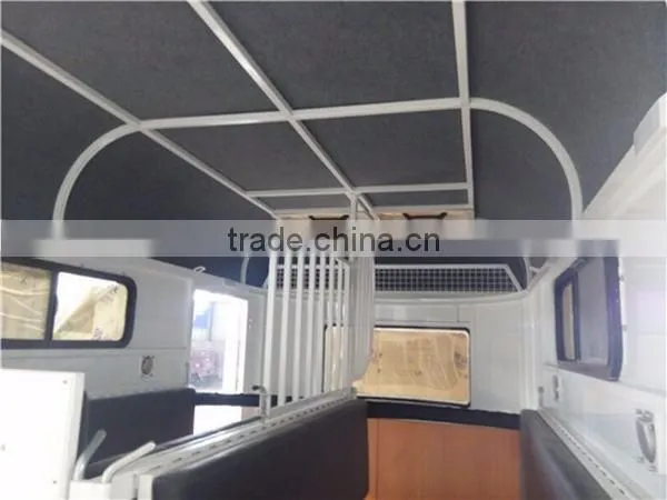 China gold supplier cheap two horse trailer