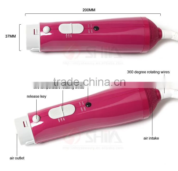 8 In 1 Professional Hot Pink Infrared Hair Dryer Straightener Curler With Air Styler Brush Set