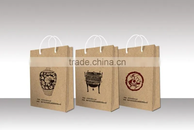 Customized factory price high quality kraft brown paper bag design for gift