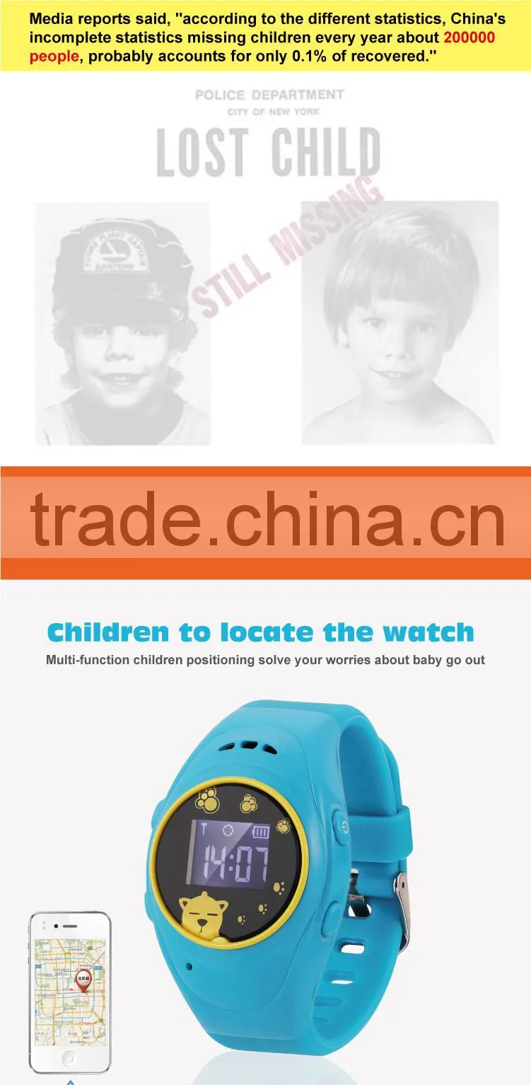 Children Smart Bracelet SOS Call Location Finder Locator Tracker GPS Monitor Watch
