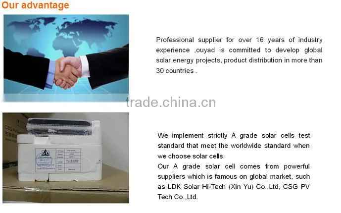 Good Quality and High efficiency 320W mono solar panel A grade solar cells