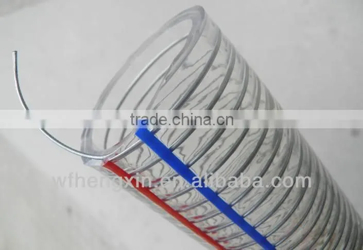 2014 hot new pvc spiral steel wire reinforced hose