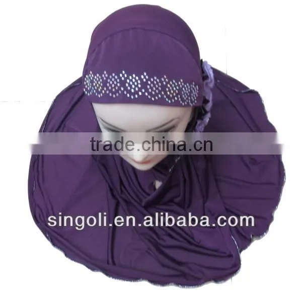 2014Style 3 pcs flowers arab muslim scarf