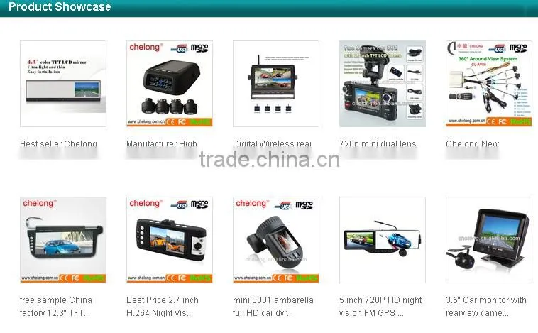SHARP 1/3" high-resolution CCD Suitable most vehicles 7 inch in-car stand-alone 10 inch car monitor