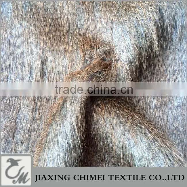 60mm 70mm long pile length for coat 80%acrylic+20%polyester print faux fur