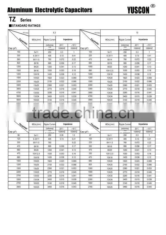 air conditioner capacitor/photo flash electrolytic capacitor