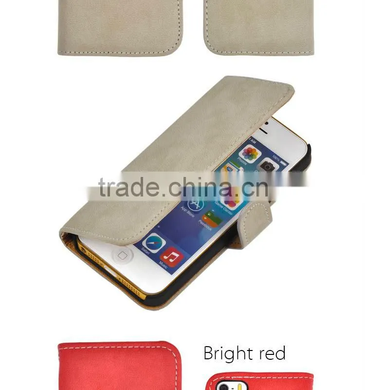 Purple flip leather case for iPhone5S Retro texture!!!