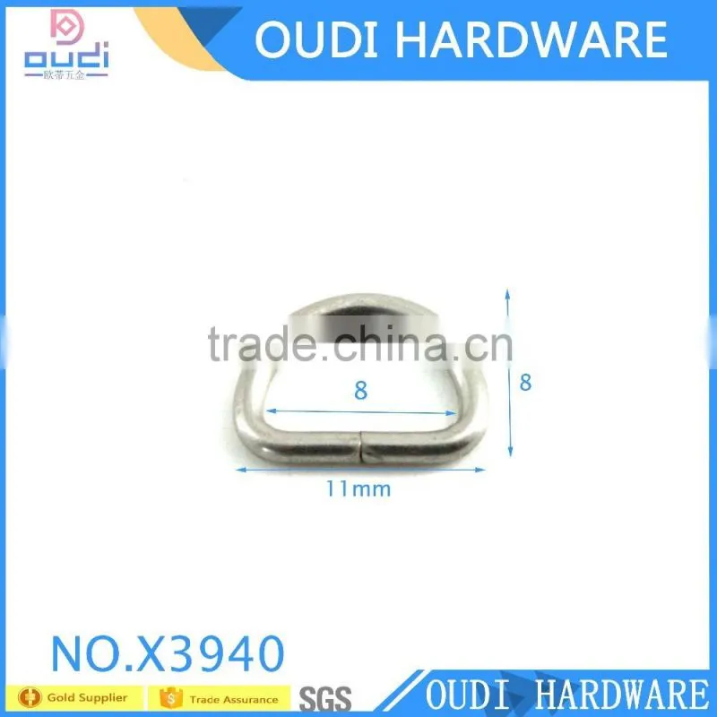 Mini Size Iron Material D Ring For Handbag Zipper Slider