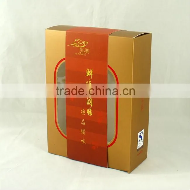 Custom paper box for preserved meat