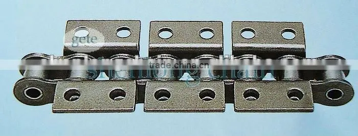 short pitch conveyor chain with attachment