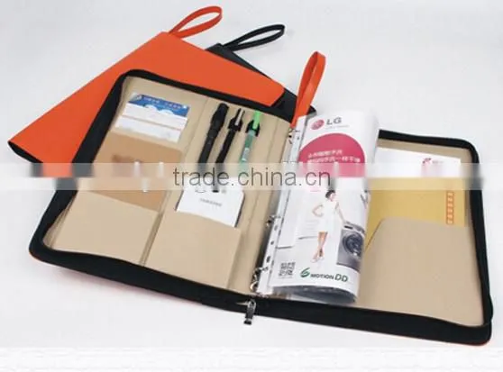 China High quality leather portfolio/ file folder leather file case