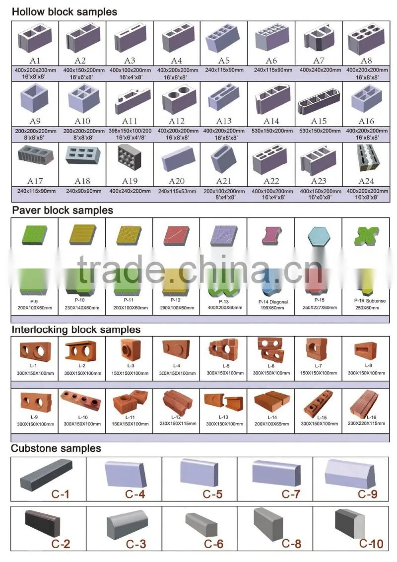 WT10-15 mobile block making machine,egg laying block making machine price