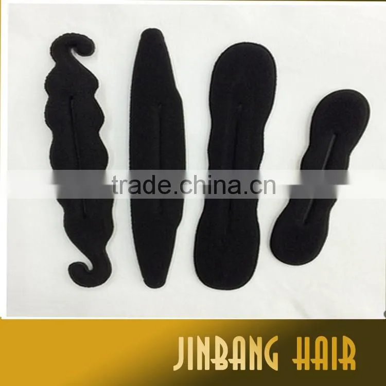 2016 wholesale hair curl magic foam sponge hair styling donut bun maker clip roller french twist bun maker tool