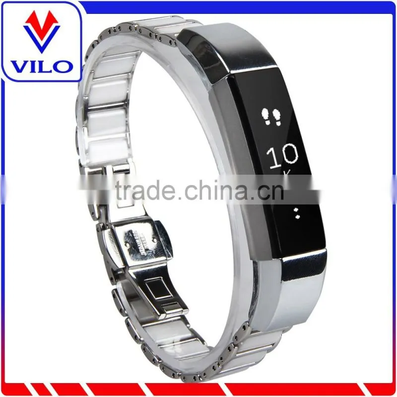 Premuim Metal ceramics bracelet strap for fitbit alta stainless steel band
