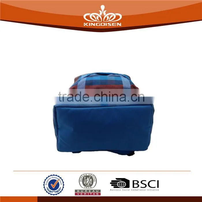 simple design blue stripe 300d leisure backpack