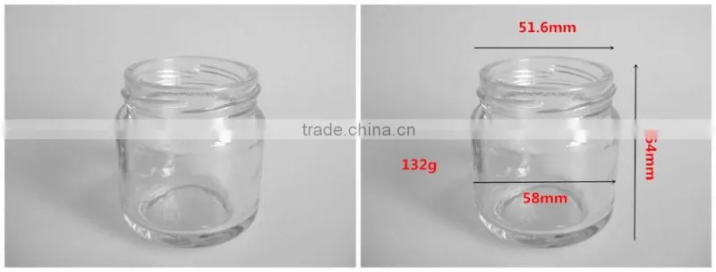 80ml round glass jar takeout food containers