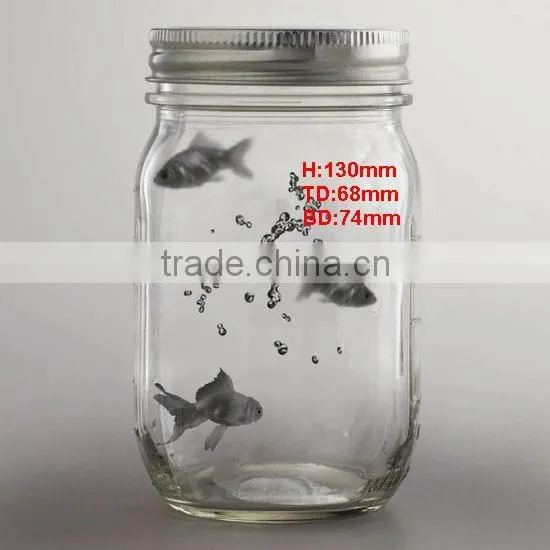 16oz glass mason jars with metal lid
