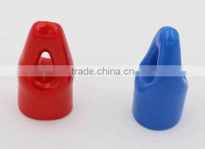 Durable plastic round hanger end caps for wooden broom handles