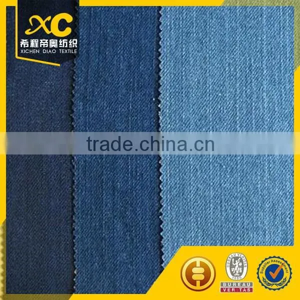 woven 4.5 oz no slub cotton poly rolls of denim fabric for man jeans