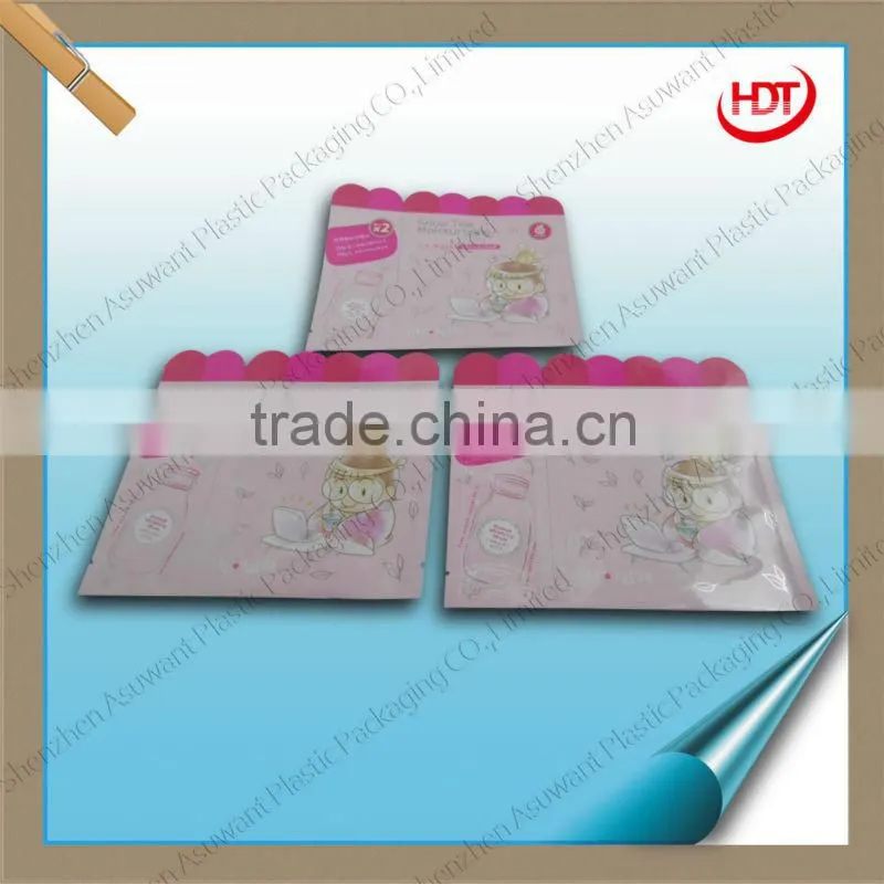 special shape plastic laminated Plastic sleep facial mask bag 25ml