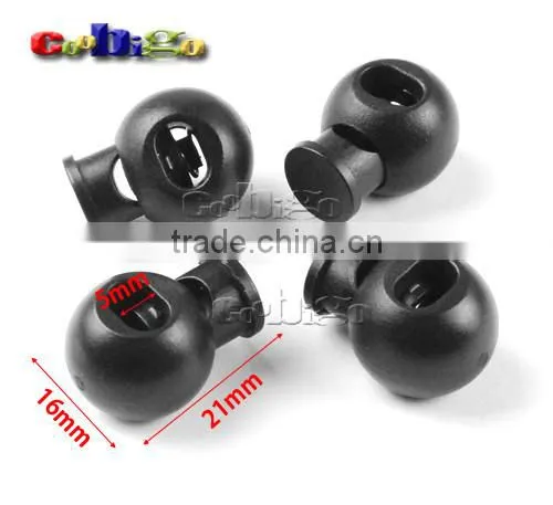 5mm Hole Round Plastic Spring Loaded Cord Lock Stopper For Sportwear Luggage Backpack Strap Garment Accessories #FLS150