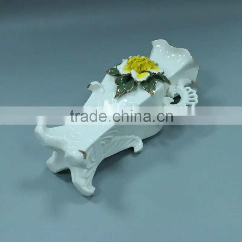 White modern ceramic vase decoration