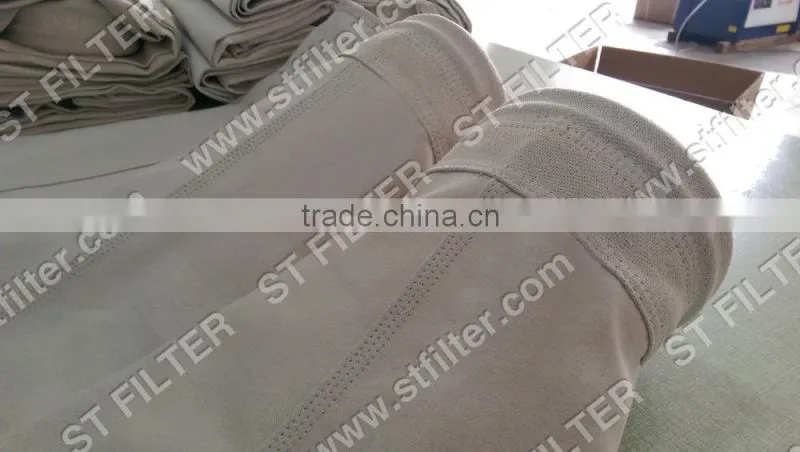cement dust collector filter bag ,alkali-resistance fiberglass with e ptfe membrane filter bag