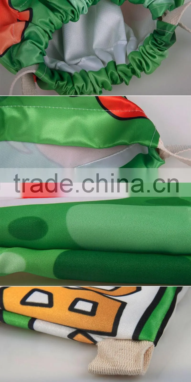 small high quality sublimation custom drawstring bag with photos