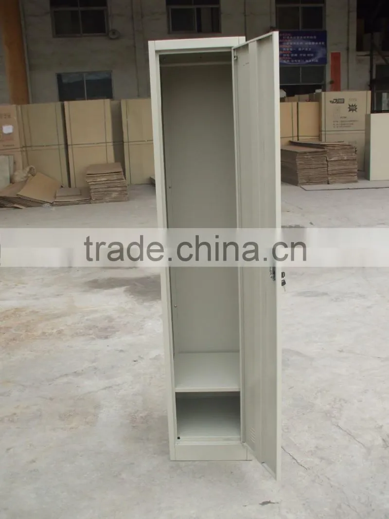 Ningbo CE steel or iron wardrobe locker single door steel locker cabinet