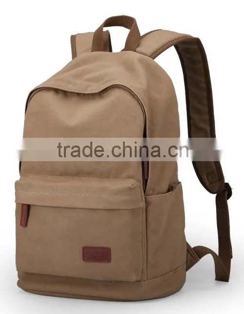 Casual Style Pure Cotton Canvas Backpack Sports Backpack