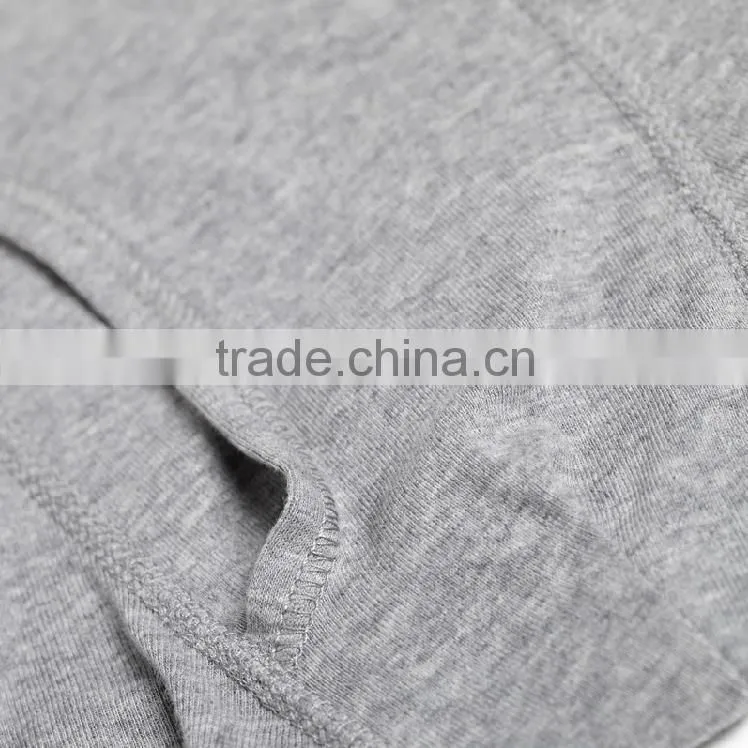 custom mens cheap plain gray cotton boxer brief