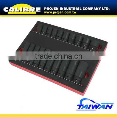 CALIBRE 38pc 6 point 1/2"&3/8" drive impact socket set